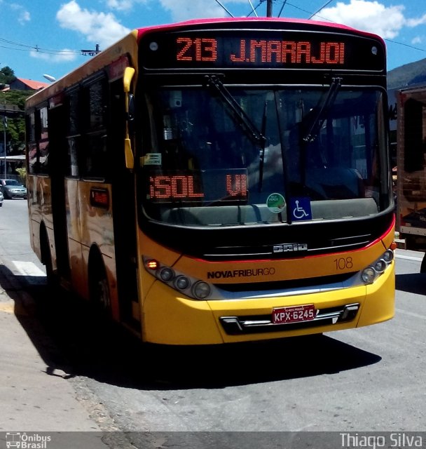 FAOL - Friburgo Auto Ônibus 108 na cidade de Nova Friburgo, Rio de Janeiro, Brasil, por Thiago Silva. Número da foto: #3138653.