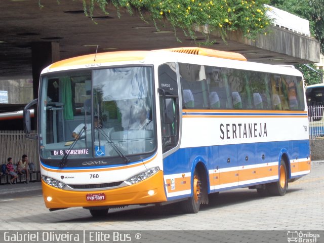 Viação Sertaneja 760  na cidade de Belo Horizonte, Minas Gerais, Brasil, por Gabriel Oliveira. Número da foto: #3139015.