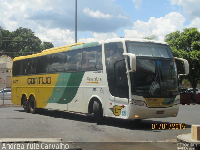 Empresa Gontijo de Transportes 11605 na cidade de Uberaba, Minas Gerais, Brasil, por Andrea Yule Carvalho. ID da foto: 3144362.