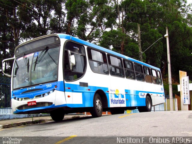 BBTT - Benfica Barueri Transporte e Turismo 560 na cidade de São Paulo, São Paulo, Brasil, por Nerilton F.  ônibus. ID da foto: 3142838.