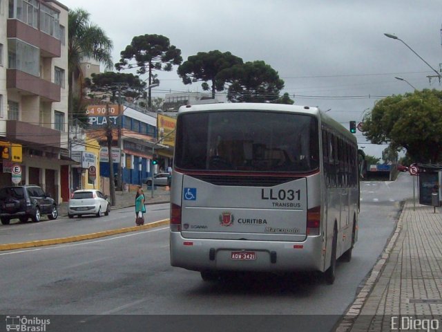 Araucária Transportes Coletivos LL031 na cidade de Curitiba, Paraná, Brasil, por Diego Lopes. ID da foto: 3142544.