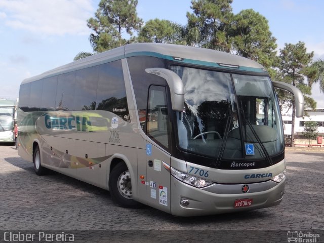 Viação Garcia 7706 na cidade de Curitiba, Paraná, Brasil, por Cleber Luiz Pereira. Número da foto: #3144525.