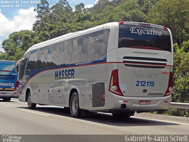 Viação Nasser 212115 na cidade de Jundiaí, São Paulo, Brasil, por Gabriel Giacomin de Lima. ID da foto: 3145752.