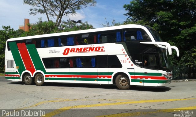 Expreso Internacional Ormeño 128 na cidade de São Paulo, São Paulo, Brasil, por Paulo Roberto Venancio da Silva. ID da foto: 3145013.