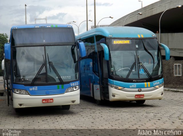 UTIL - União Transporte Interestadual de Luxo 9822 na cidade de Belo Horizonte, Minas Gerais, Brasil, por Adão Raimundo Marcelino. Número da foto: #3147258.