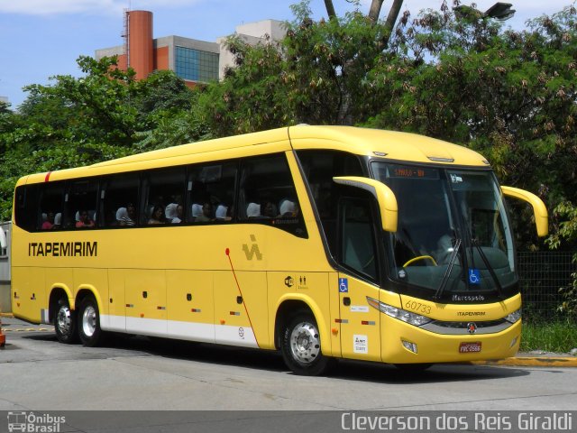 Viação Itapemirim 60733 na cidade de São Paulo, São Paulo, Brasil, por Cleverson dos Reis Giraldi. ID da foto: 3146999.