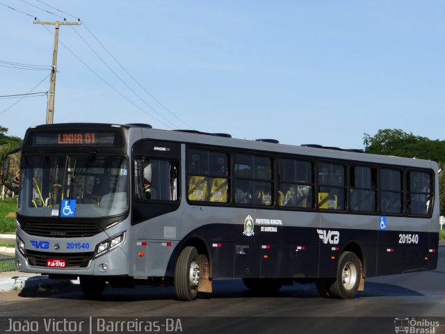 VCB - Viação Cidade de Barreiras 201540 na cidade de Barreiras, Bahia, Brasil, por João Victor. Número da foto: #3148863.