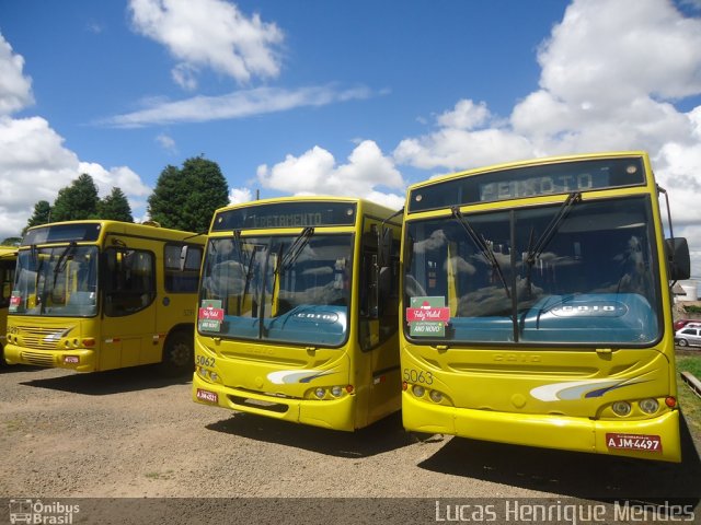 Transportes Coletivos Pérola do Oeste 5063 na cidade de Guarapuava, Paraná, Brasil, por Lucas Henrique Mendes. Número da foto: #3150184.