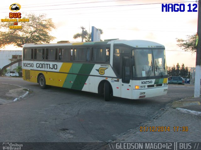 Empresa Gontijo de Transportes 10250 na cidade de Aracaju, Sergipe, Brasil, por Gledson Santos Freitas. ID da foto: 3148845.