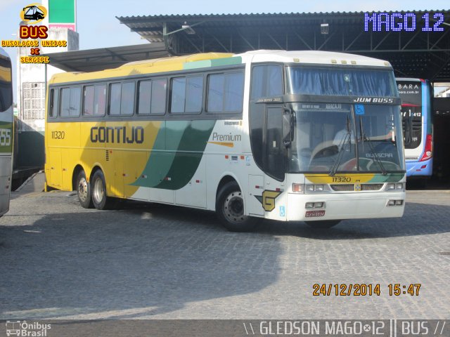 Empresa Gontijo de Transportes 11320 na cidade de Aracaju, Sergipe, Brasil, por Gledson Santos Freitas. ID da foto: 3148814.