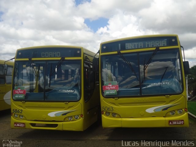 Transportes Coletivos Pérola do Oeste 5062 na cidade de Guarapuava, Paraná, Brasil, por Lucas Henrique Mendes. Número da foto: #3150180.