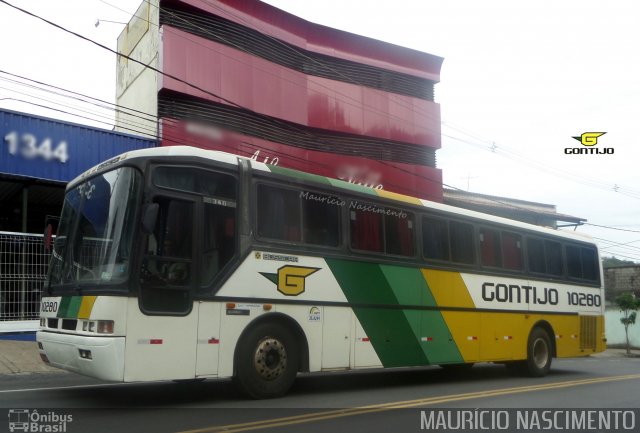 Empresa Gontijo de Transportes 10280 na cidade de Belo Horizonte, Minas Gerais, Brasil, por Maurício Nascimento. ID da foto: 3149796.