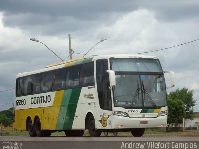 Empresa Gontijo de Transportes 12280 na cidade de Pirapora, Minas Gerais, Brasil, por Andrew Campos. ID da foto: 3152116.