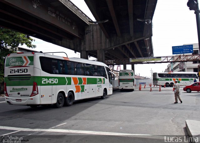 Cia. São Geraldo de Viação 21450 na cidade de Rio de Janeiro, Rio de Janeiro, Brasil, por Lucas Lima. ID da foto: 3153212.