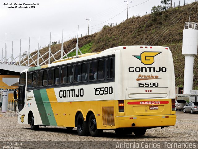 Empresa Gontijo de Transportes 15590 na cidade de João Monlevade, Minas Gerais, Brasil, por Antonio Carlos Fernandes. ID da foto: 3152156.