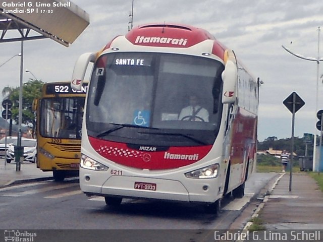 Expresso Itamarati 6211 na cidade de Jundiaí, São Paulo, Brasil, por Gabriel Giacomin de Lima. Número da foto: #3152477.
