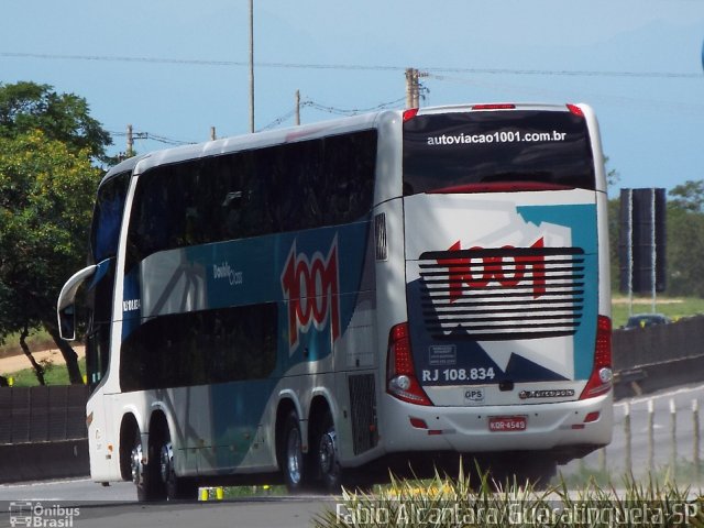 Auto Viação 1001 RJ 108.834 na cidade de Guaratinguetá, São Paulo, Brasil, por Fabio Alcantara. ID da foto: 3152731.