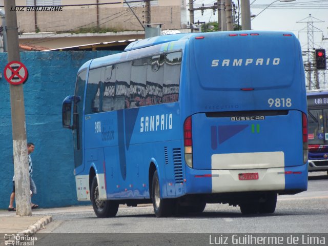 Viação Sampaio 9818 na cidade de São José dos Campos, São Paulo, Brasil, por Luiz Guilherme de Lima. ID da foto: 3150608.