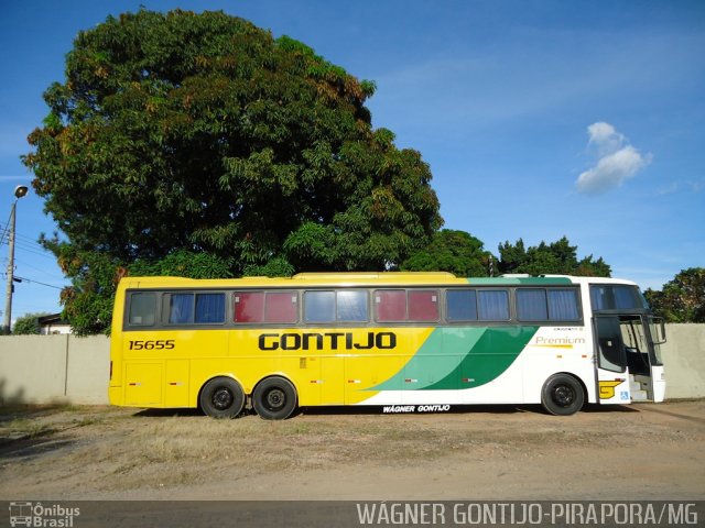 Empresa Gontijo de Transportes 15655 na cidade de Pirapora, Minas Gerais, Brasil, por Wagner Gontijo Várzea da Palma-mg. Número da foto: #3109238.