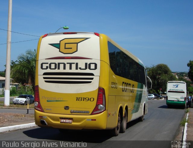 Empresa Gontijo de Transportes 18190 na cidade de Cuiabá, Mato Grosso, Brasil, por Paulo Sergio Alves Venancio. Número da foto: #3108556.