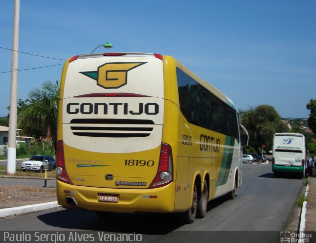 Empresa Gontijo de Transportes 18190 na cidade de Cuiabá, Mato Grosso, Brasil, por Paulo Sergio Alves Venancio. ID da foto: 3108556.