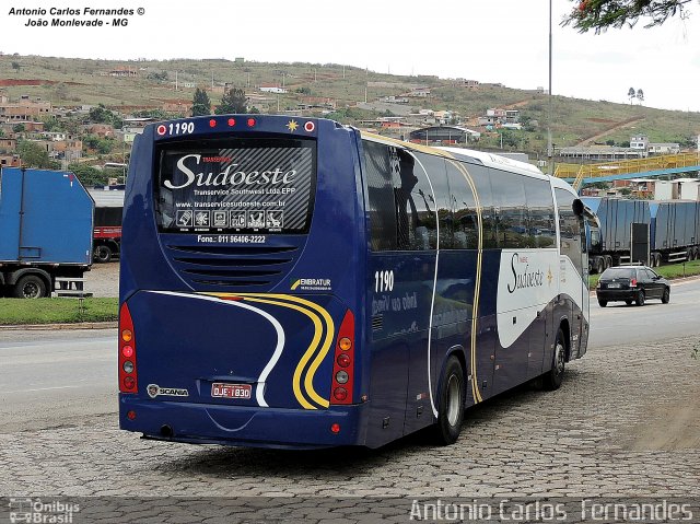 Sudoeste - Transervice Southwest 1190 na cidade de João Monlevade, Minas Gerais, Brasil, por Antonio Carlos Fernandes. Número da foto: #3155009.