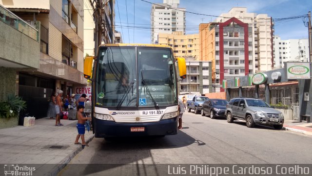 Viação Progresso RJ 191.037 na cidade de Guarapari, Espírito Santo, Brasil, por Luis Philippe Cardoso Coelho. ID da foto: 3154616.