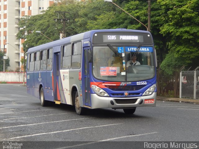 Litorânea Transportes Coletivos 82.553 na cidade de São José dos Campos, São Paulo, Brasil, por Rogerio Marques. Número da foto: #3154157.