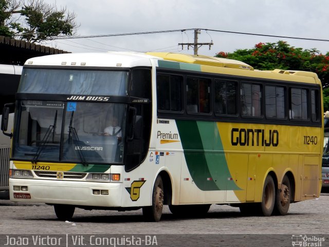 Empresa Gontijo de Transportes 11240 na cidade de Vitória da Conquista, Bahia, Brasil, por João Victor. ID da foto: 3156087.