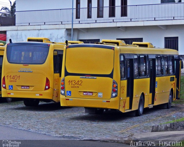 Gidion Transporte e Turismo 11342 na cidade de Joinville, Santa Catarina, Brasil, por Andrews  Fuscolin. Número da foto: #3158422.