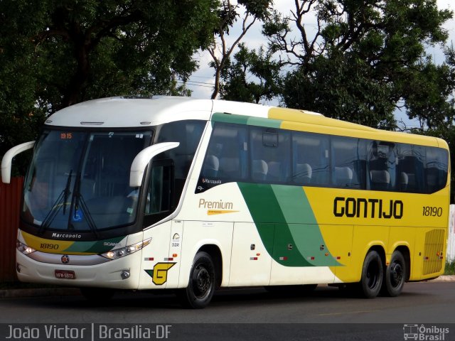 Empresa Gontijo de Transportes 18190 na cidade de Brasília, Distrito Federal, Brasil, por João Victor. ID da foto: 3159794.