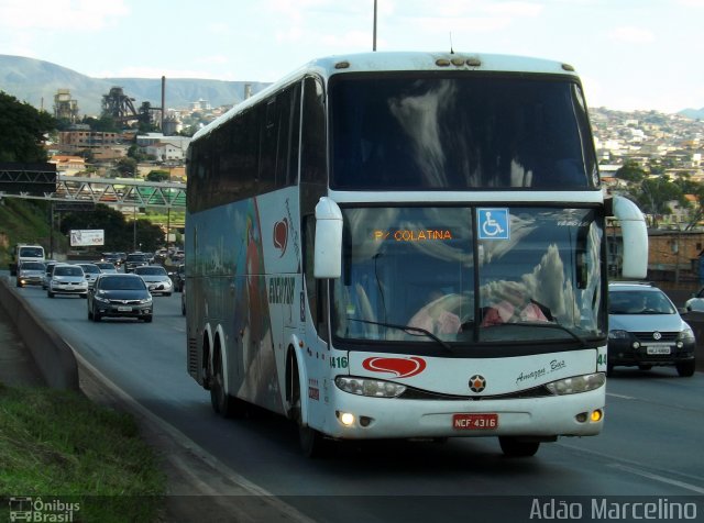 Eucatur - Empresa União Cascavel de Transportes e Turismo 4416 na cidade de Belo Horizonte, Minas Gerais, Brasil, por Adão Raimundo Marcelino. ID da foto: 3161054.