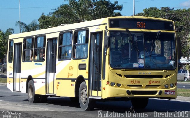 Viação Serrana 16314 na cidade de Serra, Espírito Santo, Brasil, por Cristiano Soares da Silva. Número da foto: #3161351.