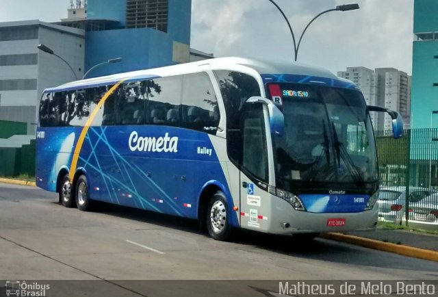 Viação Cometa 14101 na cidade de São Paulo, São Paulo, Brasil, por Matheus de Melo Bento. Número da foto: #3161365.