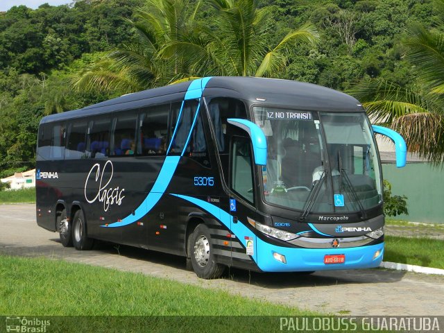 Empresa de Ônibus Nossa Senhora da Penha 53015 na cidade de Guaratuba, Paraná, Brasil, por Paulobuss  Guaratuba. ID da foto: 3161481.