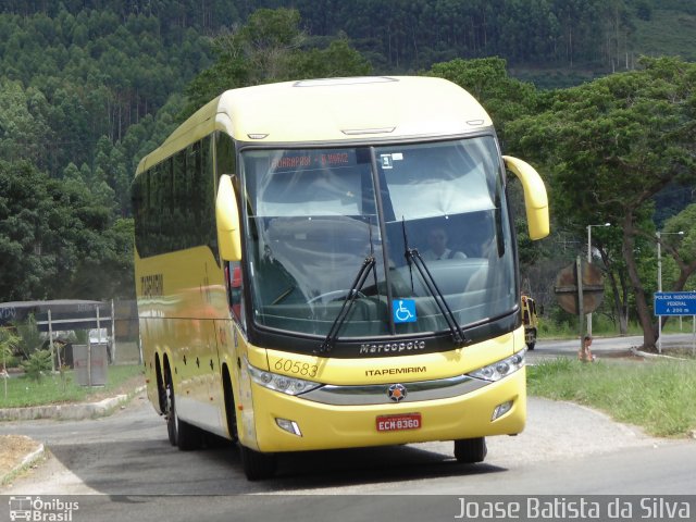 Viação Itapemirim 60583 na cidade de Manhuaçu, Minas Gerais, Brasil, por Joase Batista da Silva. Número da foto: #3159593.