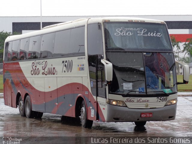 Expresso São Luiz 7500 na cidade de Goiânia, Goiás, Brasil, por Lucas Ferreira dos Santos Gomes. ID da foto: 3160016.