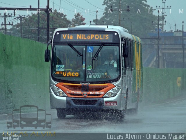 Transturismo Rio Minho RJ 166.005 na cidade de Mesquita, Rio de Janeiro, Brasil, por Lucas Alvim. Número da foto: #3164113.