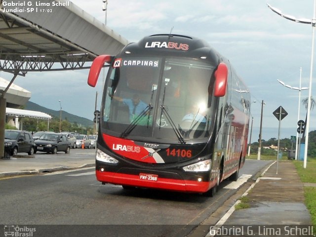 Lirabus 14106 na cidade de Jundiaí, São Paulo, Brasil, por Gabriel Giacomin de Lima. Número da foto: #3163796.
