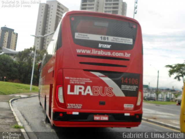 Lirabus 14106 na cidade de Jundiaí, São Paulo, Brasil, por Gabriel Giacomin de Lima. Número da foto: #3163805.