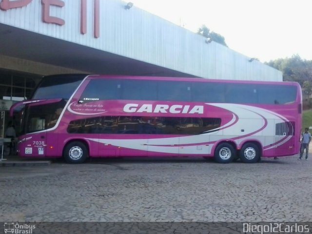 Viação Garcia 7038 na cidade de Imbaú, Paraná, Brasil, por Diego Carlos Oliveira. Número da foto: #3162649.