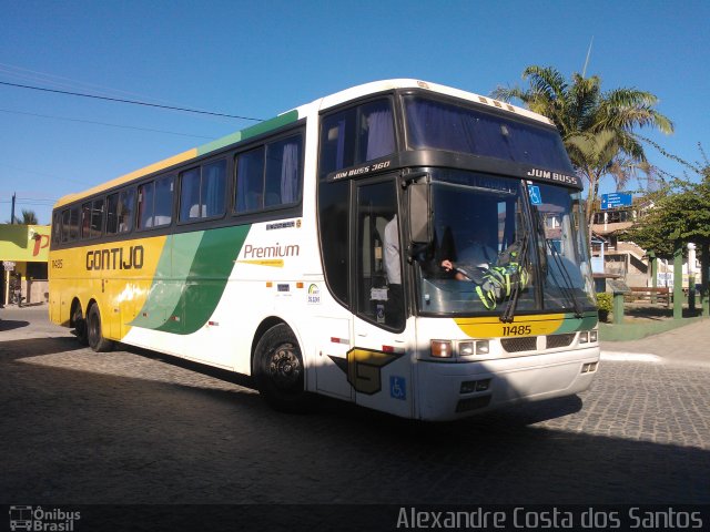 Empresa Gontijo de Transportes 11485 na cidade de Prado, Bahia, Brasil, por Alexandre Costa dos Santos. ID da foto: 3164878.