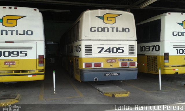 Empresa Gontijo de Transportes 7405 na cidade de Contagem, Minas Gerais, Brasil, por Carlos Henrique Pereira. ID da foto: 3166761.