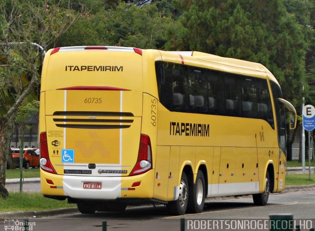 Viação Itapemirim 60735 na cidade de Curitiba, Paraná, Brasil, por Roger Coelho. Número da foto: #3164571.
