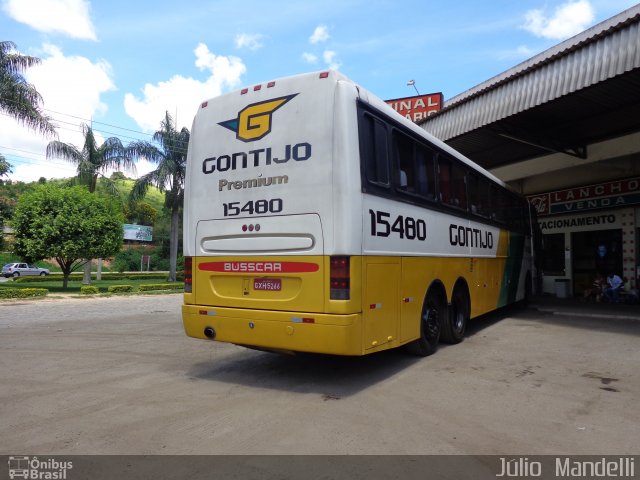 Empresa Gontijo de Transportes 15480 na cidade de Venda Nova do Imigrante, Espírito Santo, Brasil, por Júlio  Mandelli. ID da foto: 3171026.