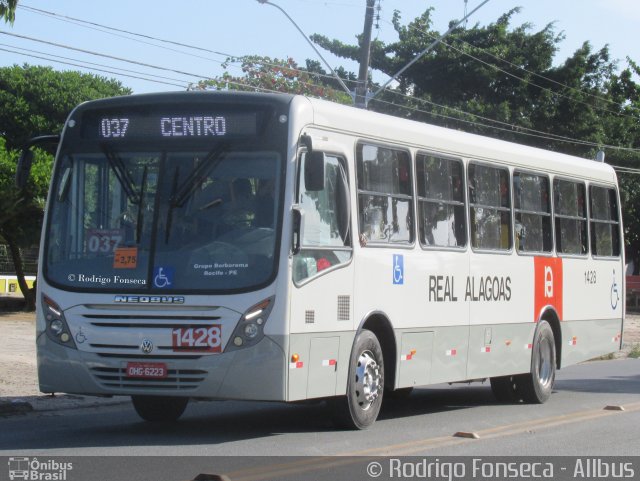 Real Alagoas de Viação 1428 na cidade de Maceió, Alagoas, Brasil, por Rodrigo Fonseca. ID da foto: 3173413.