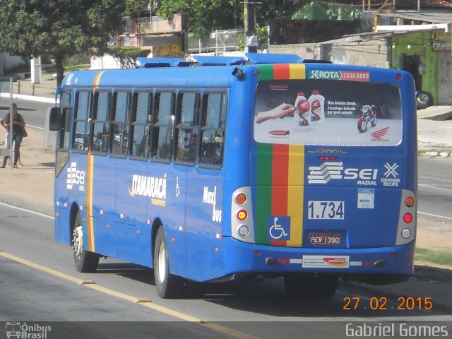 Itamaracá Transportes 1.734 na cidade de Olinda, Pernambuco, Brasil, por Gabriel  Gomes. ID da foto: 3173478.