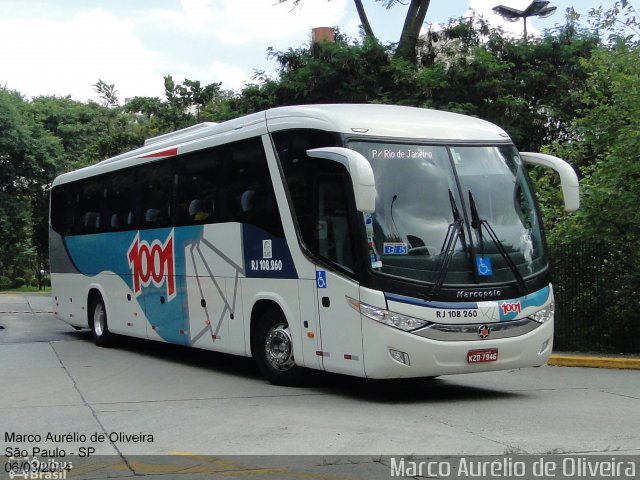 Auto Viação 1001 RJ 108.260 na cidade de São Paulo, São Paulo, Brasil, por Marco Aurélio de Oliveira. Número da foto: #3176437.