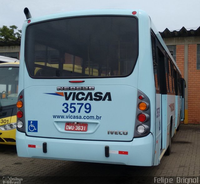 VICASA - Viação Canoense S.A. 3579 na cidade de Canoas, Rio Grande do Sul, Brasil, por Felipe  Brignol. ID da foto: 3174650.