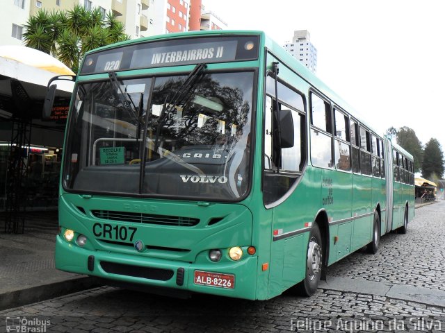 Transporte Coletivo Glória CR107 na cidade de Curitiba, Paraná, Brasil, por Felipe Aquino da Silva. ID da foto: 3175300.